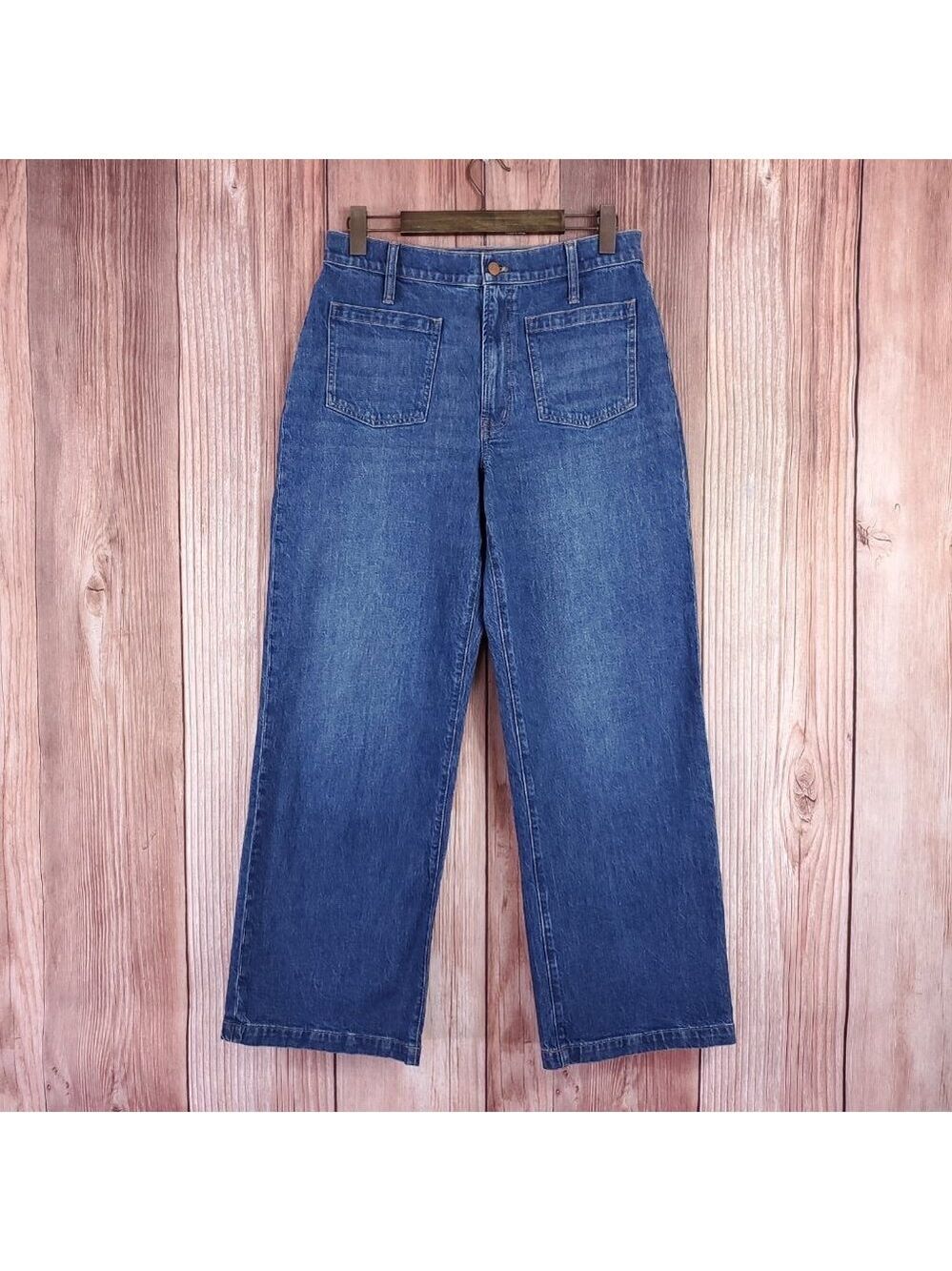 Madewell Womens Size 30 The Perfect Vintage Wide Leg Jeans High Rise Denim Blue
